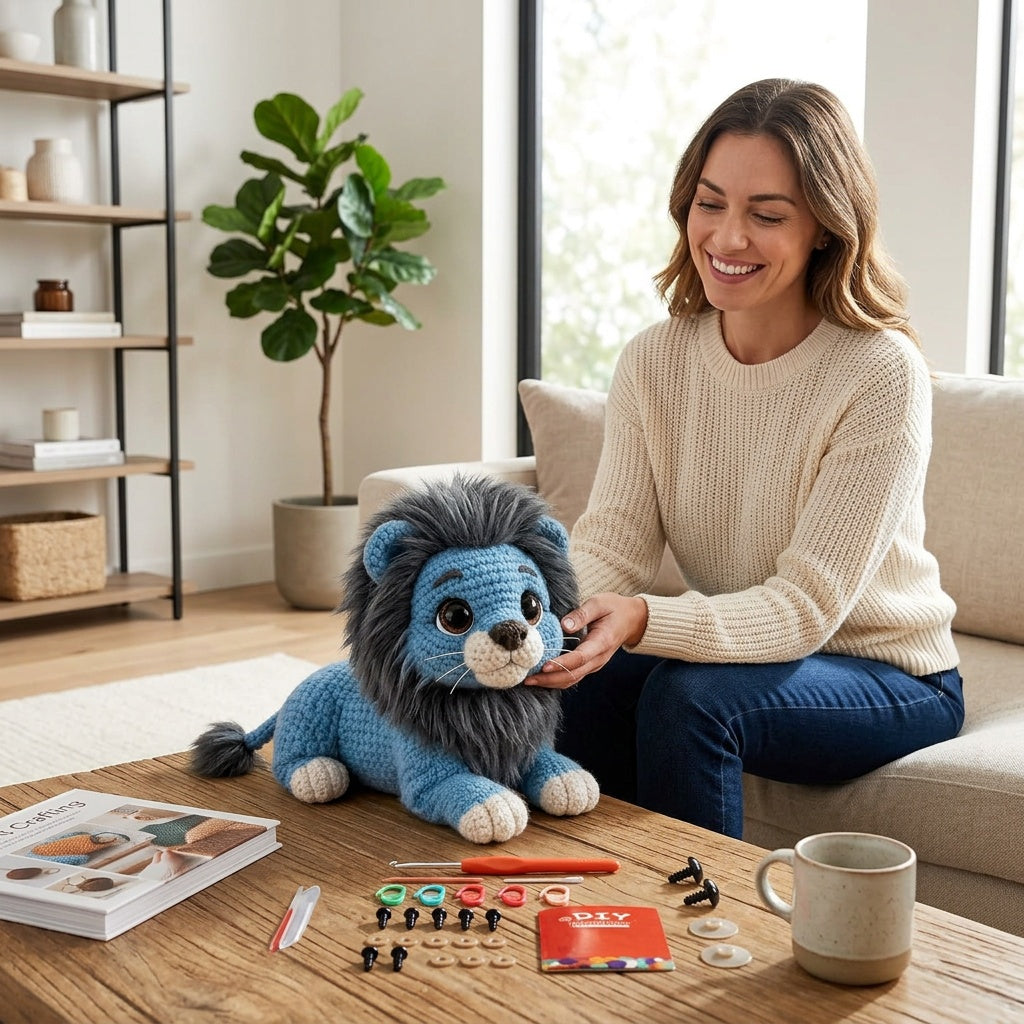 Crochet Lion Amigurumi Kit for Beginners