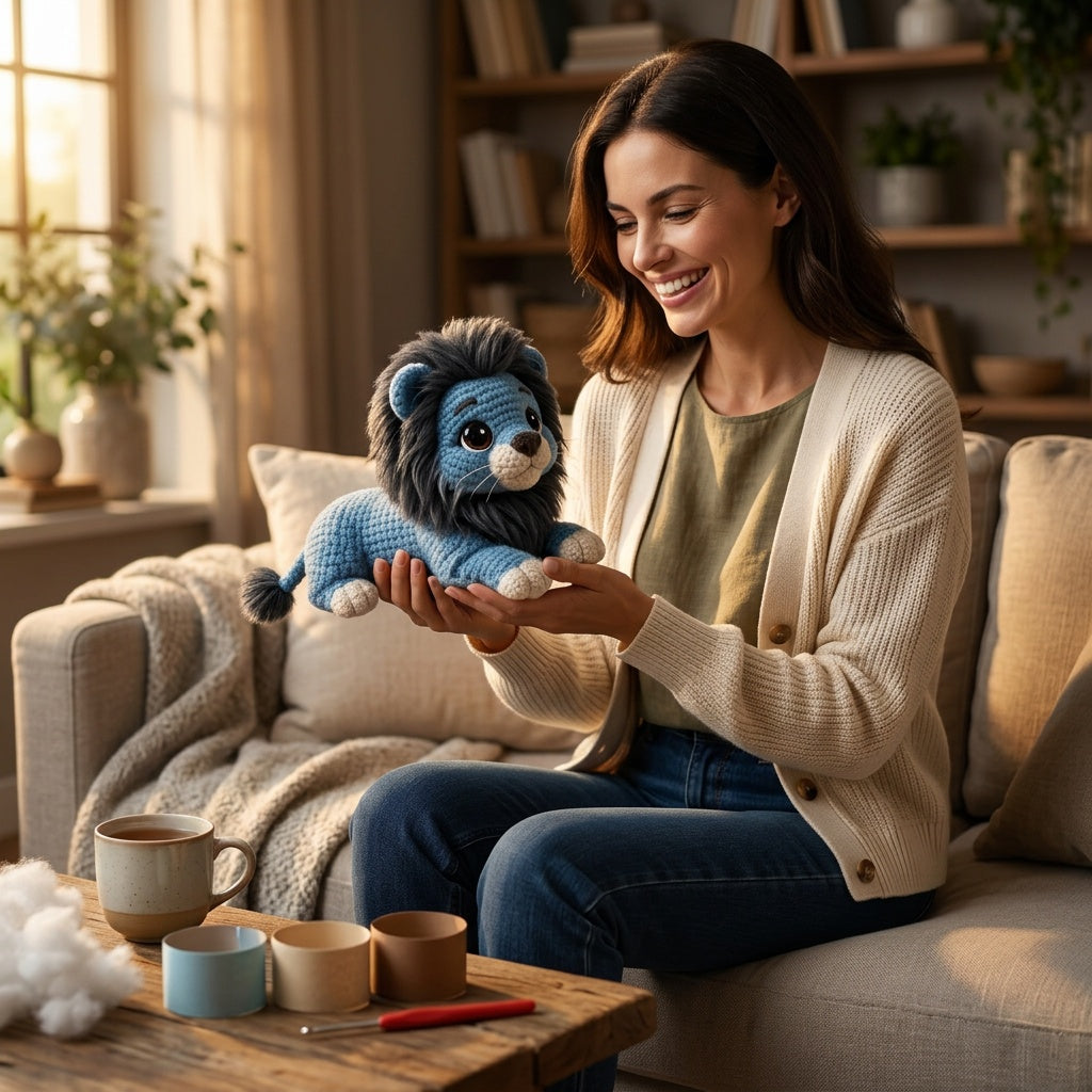 Crochet Lion Amigurumi Kit for Beginners